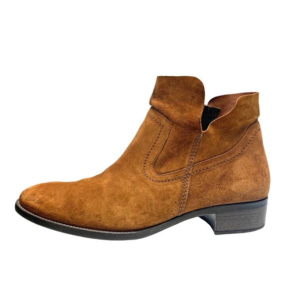 PAUL‎ GREEN Nicole Nut Suede Side Zip Booties - Picture 3 of 11